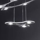 9 lichts kroonluchter in fijn gelakt aluminium Made in Italy - Flash Viadurini