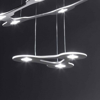 9 lichts kroonluchter in fijn gelakt aluminium Made in Italy - Flash