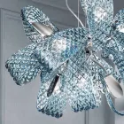 9-lichts Venetiaanse glazen kroonluchter, handgemaakt in Italië - Diamonique Viadurini