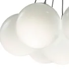 Althea kroonluchter met zeven lampen in gepolijst of satijnglas, gemaakt in Italië. Viadurini