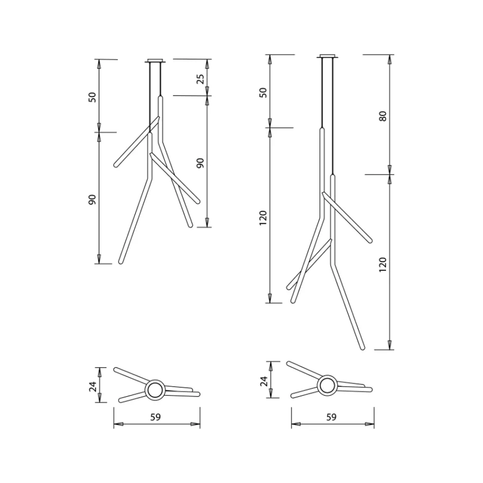 Hangende kroonluchter met enkele rozet in hout Made in Italy - Orlov Viadurini