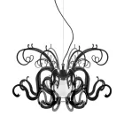 Hangkroonluchter in recyclebaar wit of zwart plexiglas - Sancho Viadurini