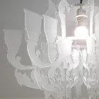 Hanglamp van satijnwit plexiglas, gemaakt in Italië - Gea Viadurini