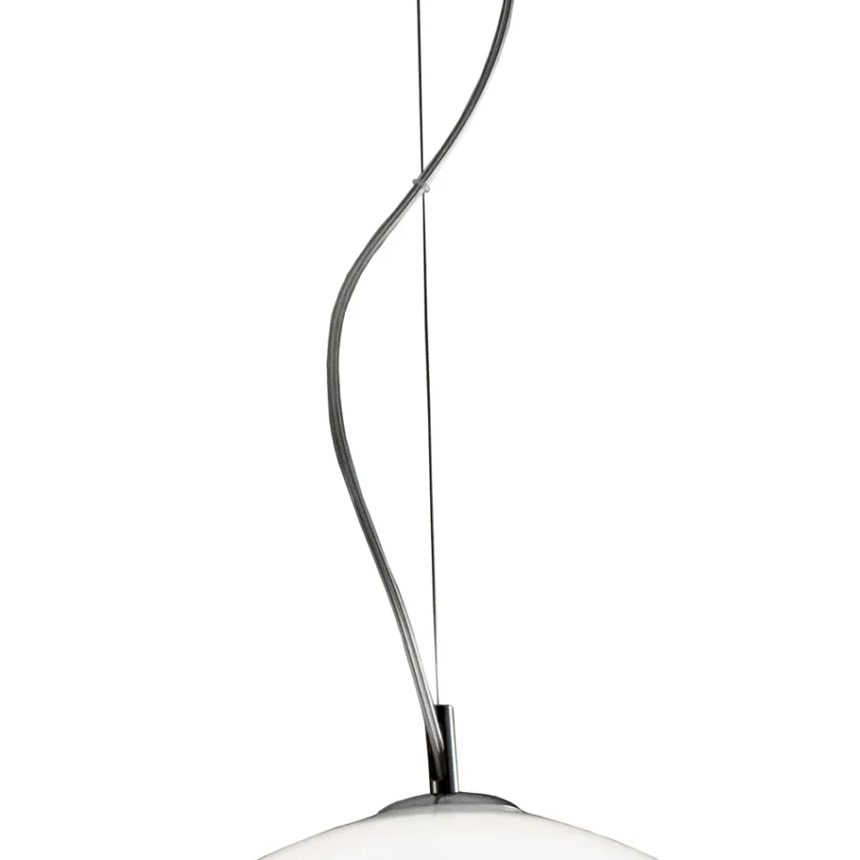 Grote, asymmetrische kroonluchter met drie lampen van geblazen glas, gemaakt in Italië - Elisia Viadurini