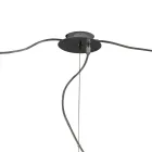 Grote, asymmetrische kroonluchter met drie lampen van geblazen glas, gemaakt in Italië - Elisia Viadurini