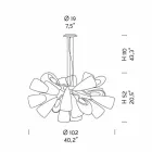 Ambachtelijke kroonluchter met 21 lampjes in Venetiaans glas, gemaakt in Italië - Diamonique Viadurini