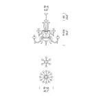 Handgemaakte 18-lichts kroonluchter in Venetië-glas, gemaakt in Italië - Regina Viadurini