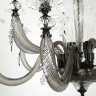 Klassieke kroonluchter 16 lichts geblazen glas bloemendetails - Bluminda Viadurini
