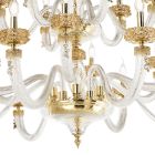 Klassieke kroonluchter 18 lichten in Italiaans luxe handgemaakt glas - Saline Viadurini