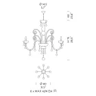 Klassieke kroonluchter 8 lichts in Venetiaans glas Made in Italy - Florentine Viadurini