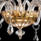 desgin klassieke kroonluchter 9 verlichting en glas Fine CRISallo Viadurini