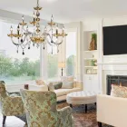 desgin klassieke kroonluchter 9 verlichting en glas Fine CRISallo Viadurini