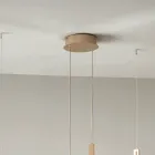 Kroonluchter met 2 LED's met verwijderbaar inzetstuk in gegranuleerd glas - Catalpa Viadurini