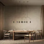 Kroonluchter met 2 lampen in verschillende afwerkingen Made in Italy - Lady Viadurini