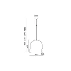 Kroonluchter met 2 lampen in verschillende afwerkingen Made in Italy - Lady Viadurini