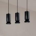 Kroonluchter met 3 LED's in gepoedercoat aluminium en verstelbare kabel - Buxus Viadurini