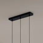 Kroonluchter met 3 LED's in gepoedercoat aluminium en verstelbare kabel - Buxus Viadurini