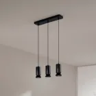 Kroonluchter met 3 LED's in gepoedercoat aluminium en verstelbare kabel - Buxus Viadurini