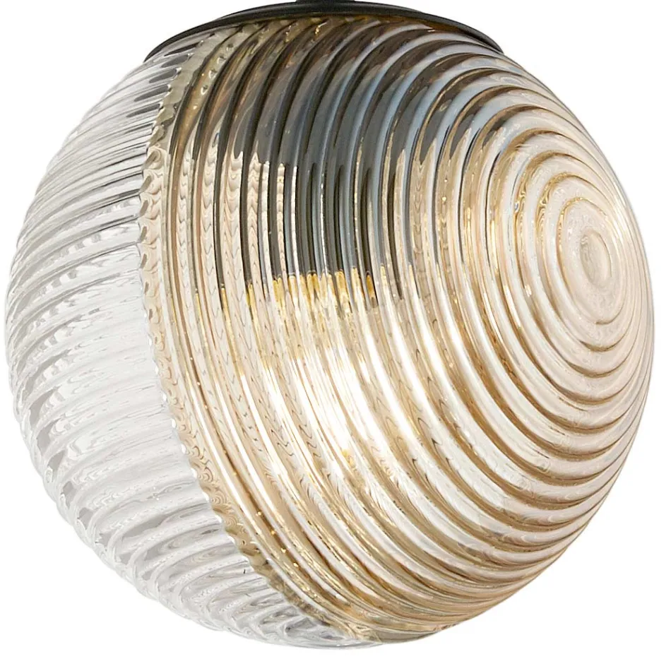 Kroonluchter met 3 lampen in geblazen glas in de vorm van een bol Gemaakt in Italië - Prilla Viadurini