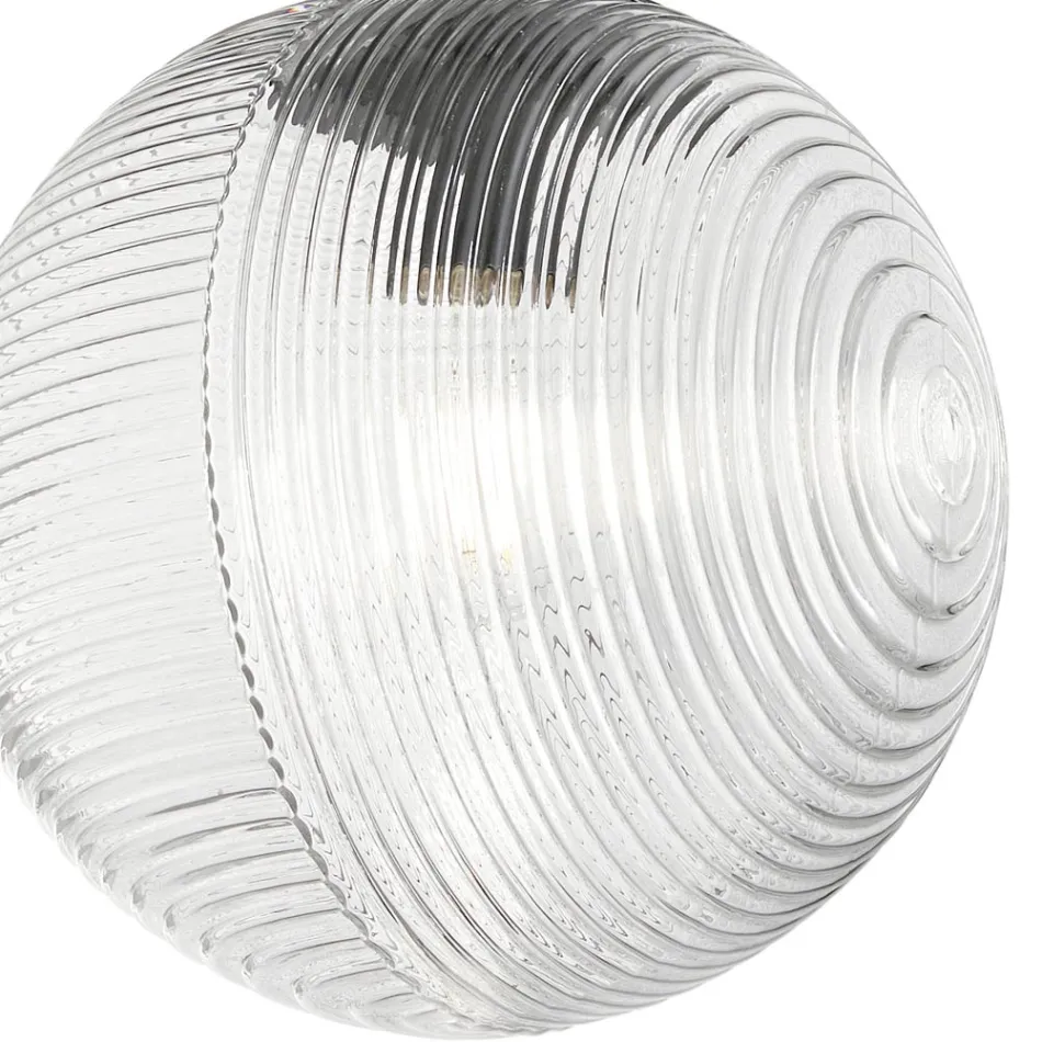 Kroonluchter met 3 lampen in geblazen glas in de vorm van een bol Gemaakt in Italië - Prilla Viadurini