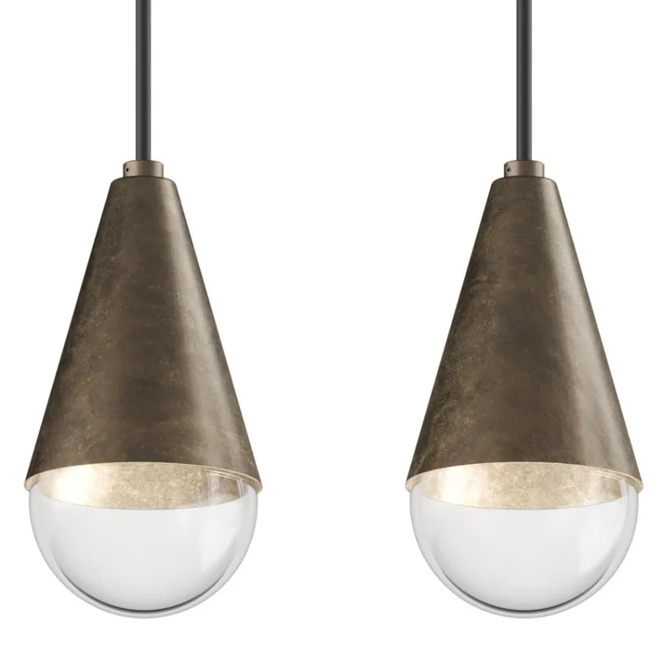 Kroonluchter met 5 lampen in ijzer en glas Made in Italy - Cloudy Viadurini