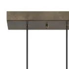 Kroonluchter met 5 lampen in ijzer en glas Made in Italy - Cloudy Viadurini