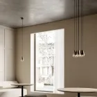 Kroonluchter met 6 lampen in ijzer en glas Made in Italy - Cloudy Viadurini