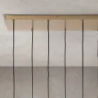 Kroonluchter met 6 lampen in geblazen glas in de vorm van een bol Gemaakt in Italië - Prilla Viadurini