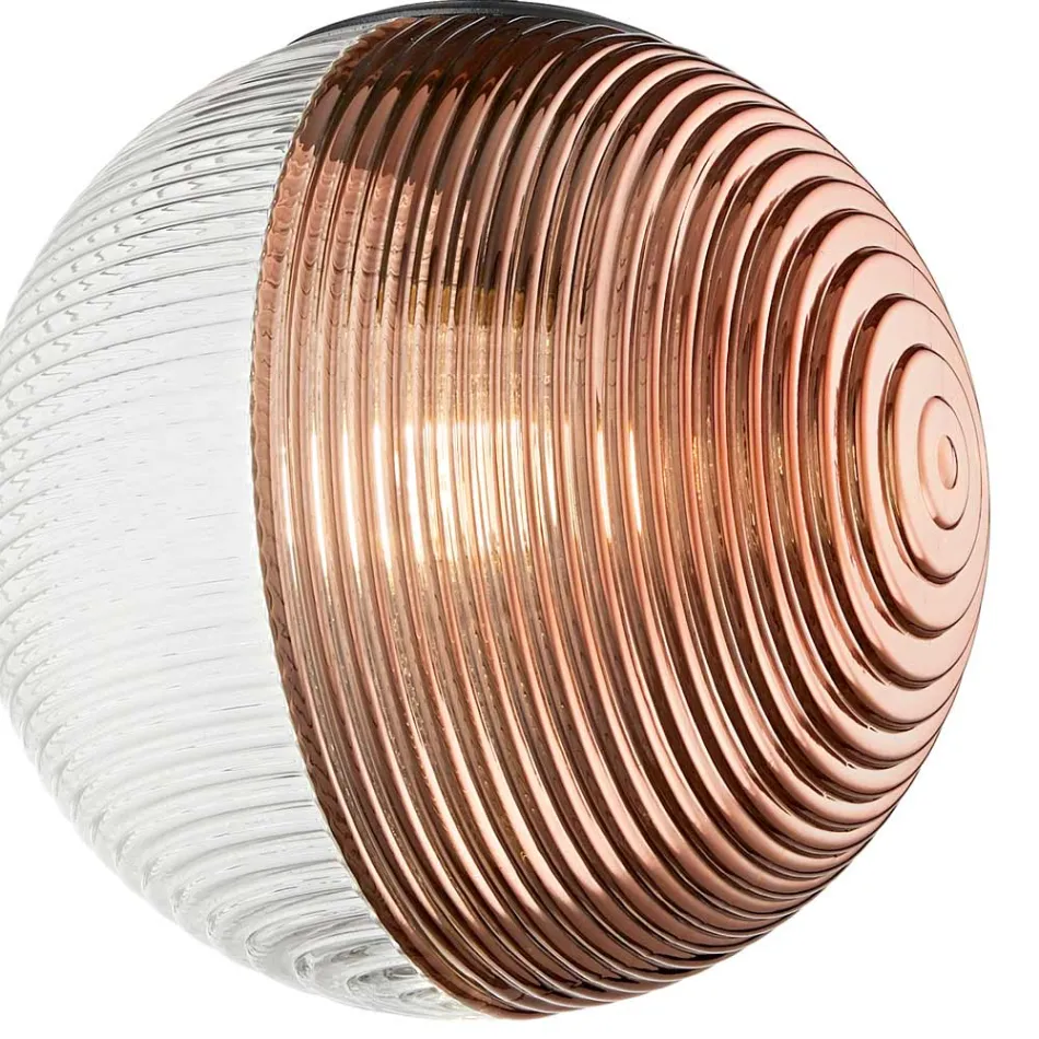 Kroonluchter met 8 lampen in geblazen glas in de vorm van een bol Gemaakt in Italië - Prilla Viadurini