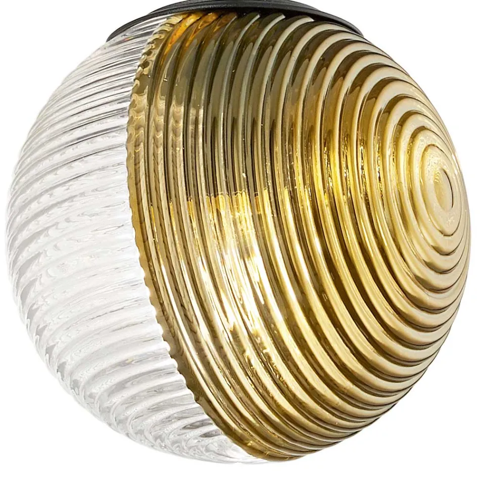 Kroonluchter met 8 lampen in geblazen glas in de vorm van een bol Gemaakt in Italië - Prilla Viadurini