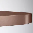 Kroonluchter met glazen body en 3 aluminium cirkels - Clara Viadurini