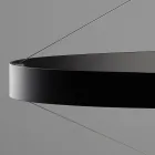 Kroonluchter met glazen body en 6 aluminium cirkels - Clara Viadurini