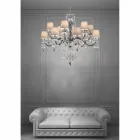 Artisan Venetiaans glas 12-lichts kroonluchter, gemaakt in Italië - Milagros Viadurini