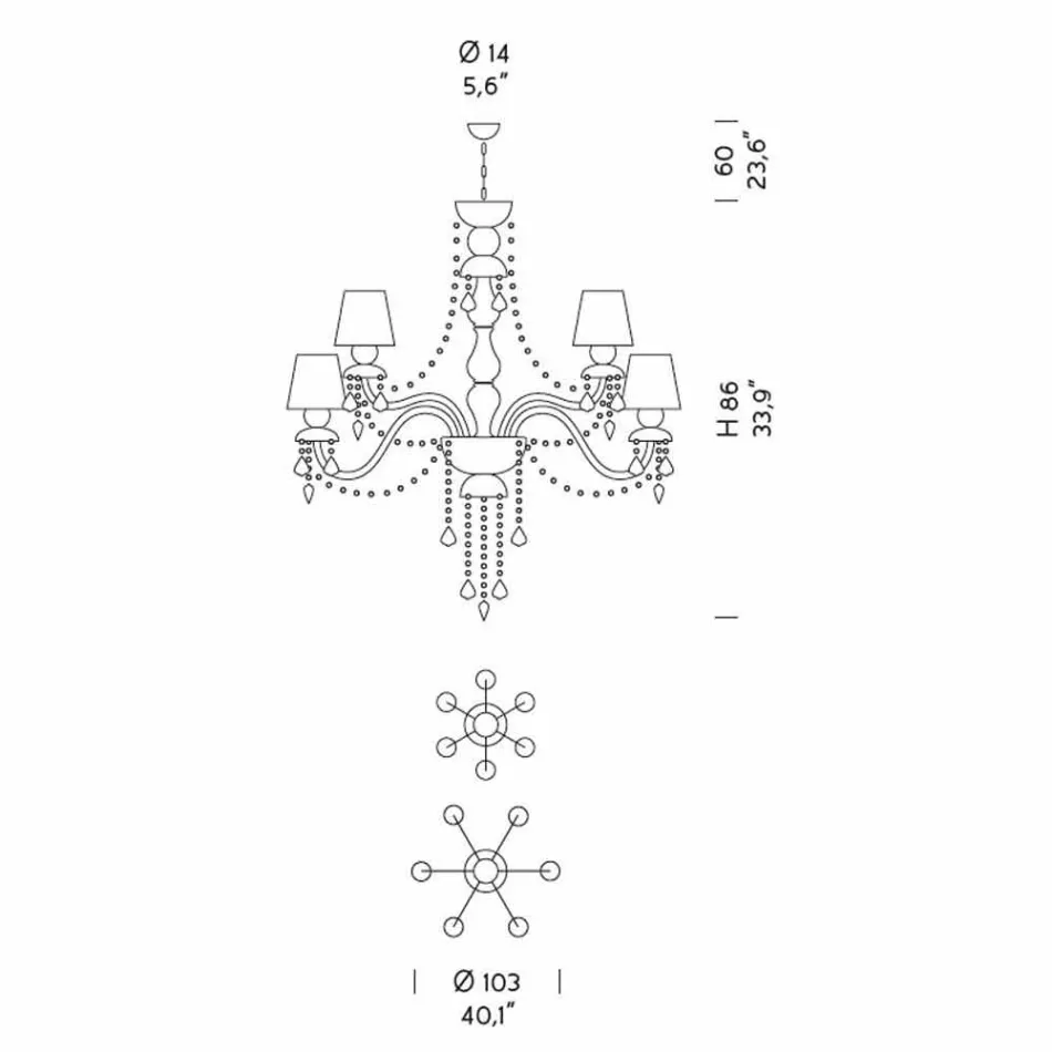 Artisan Venetiaans glas 12-lichts kroonluchter, gemaakt in Italië - Milagros Viadurini