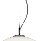 Decentrale kroonluchter met kleine en grote glazen lamp, gemaakt in Italië - Elisia Viadurini