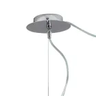 Decentrale kroonluchter met twee lampen van handgemaakt glas, vervaardigd in Italië - Soffio Viadurini