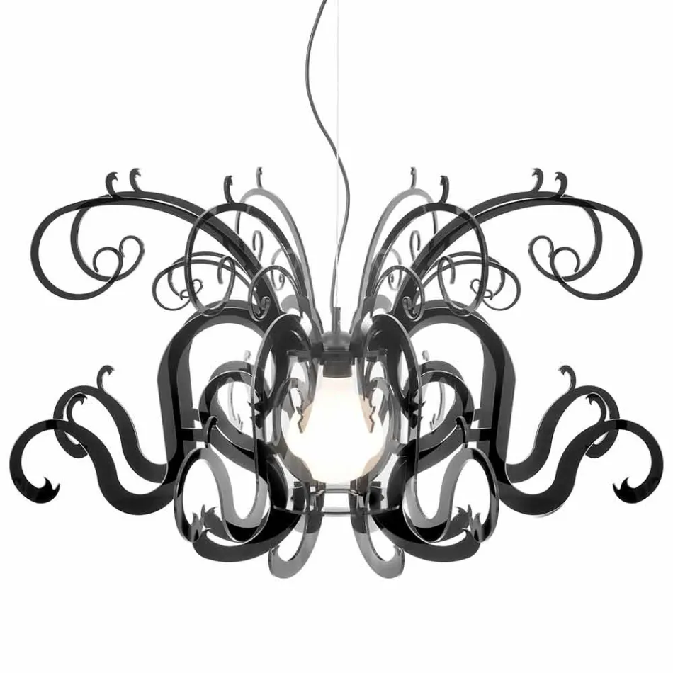 Moderne design plexiglas kroonluchter gemaakt in Italië, Malito Viadurini