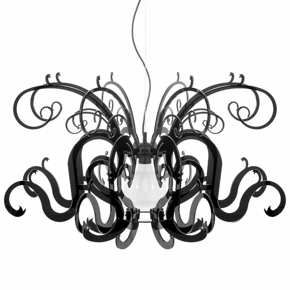 Moderne design plexiglas kroonluchter gemaakt in Italië, Malito Viadurini