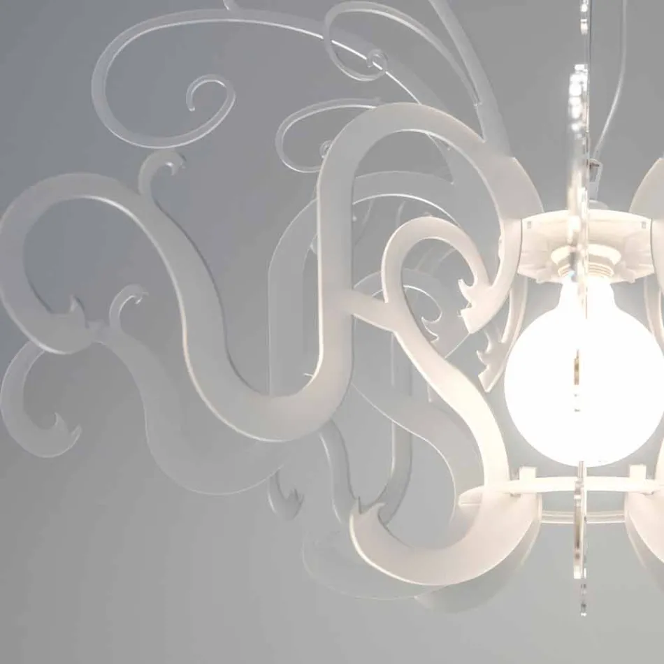 Moderne design plexiglas kroonluchter gemaakt in Italië, Malito Viadurini