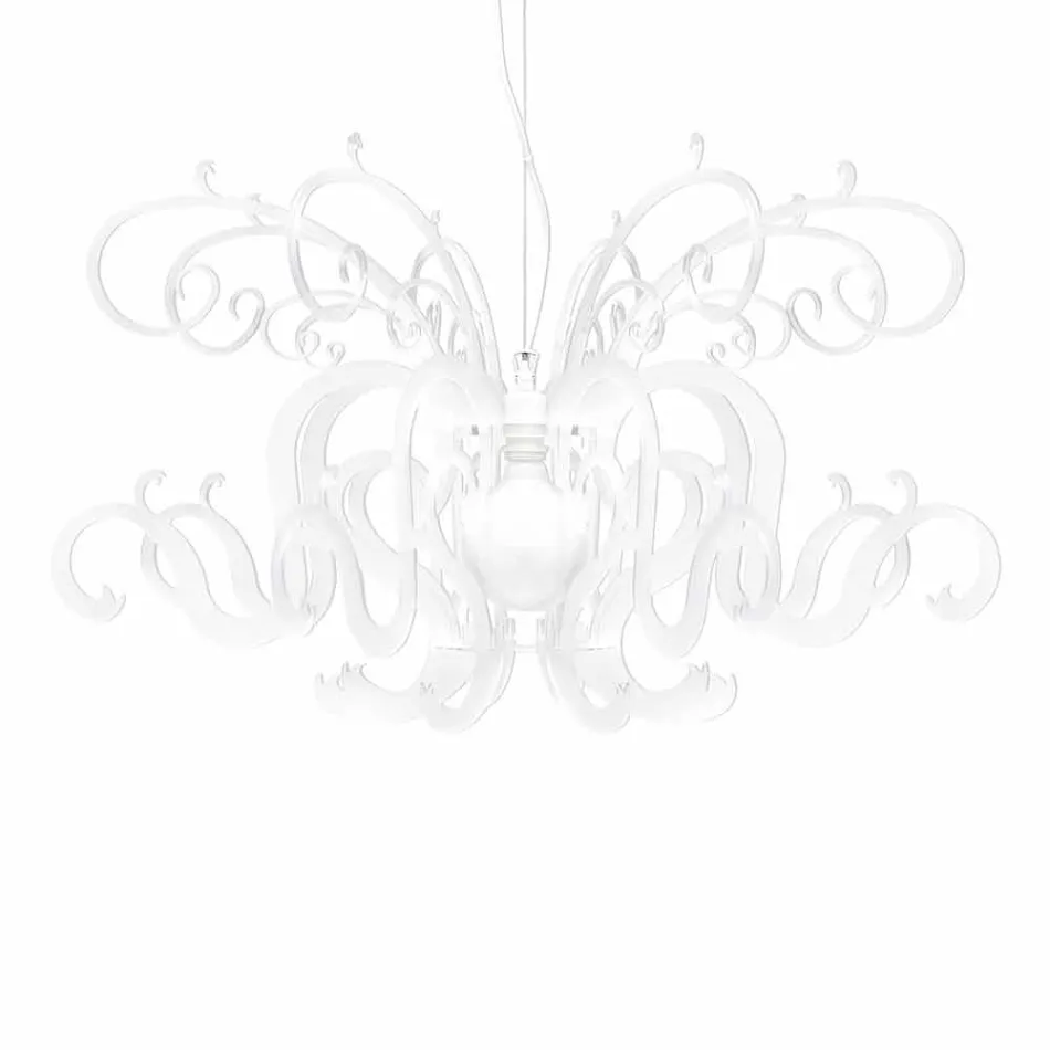 Moderne design plexiglas kroonluchter gemaakt in Italië, Malito Viadurini