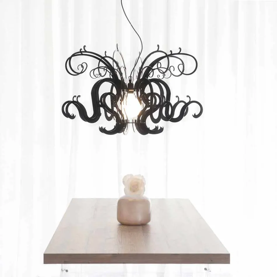 Moderne design plexiglas kroonluchter gemaakt in Italië, Malito Viadurini