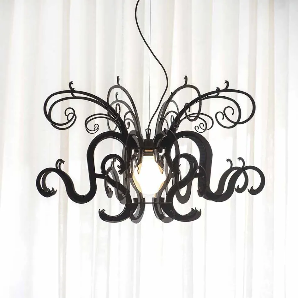 Moderne design plexiglas kroonluchter gemaakt in Italië, Malito Viadurini