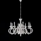 Houten kroonluchter, gemaakt in Italië, voor interieurdecoratie - Florence Viadurini