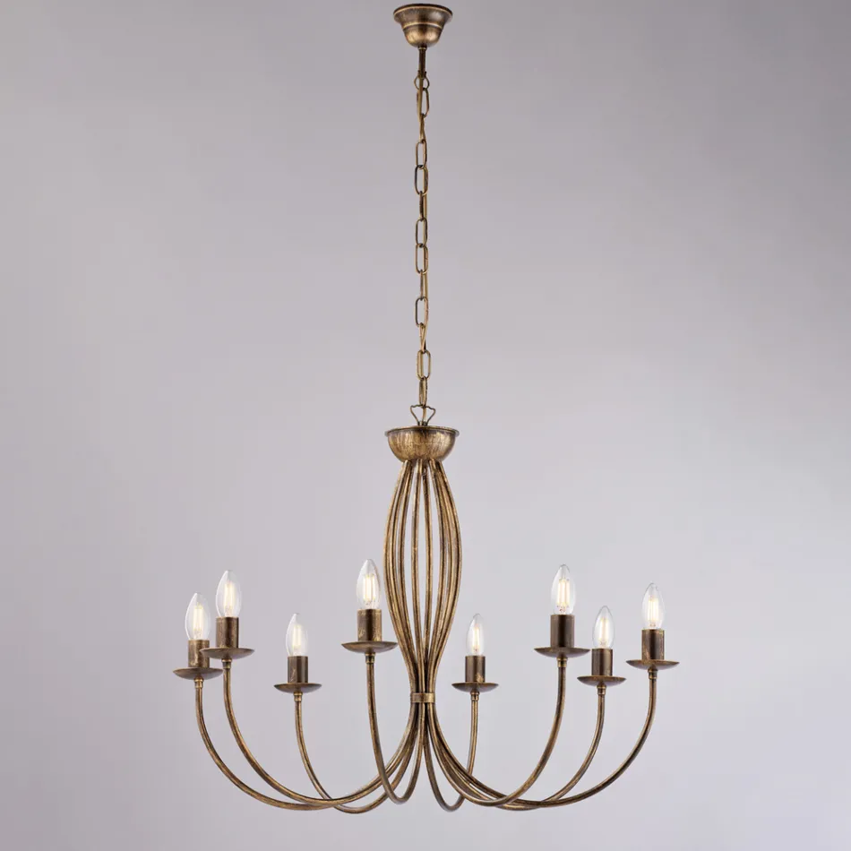 Witte metalen kroonluchter voor het verlichten van stijlvolle ruimtes – Roccia Viadurini