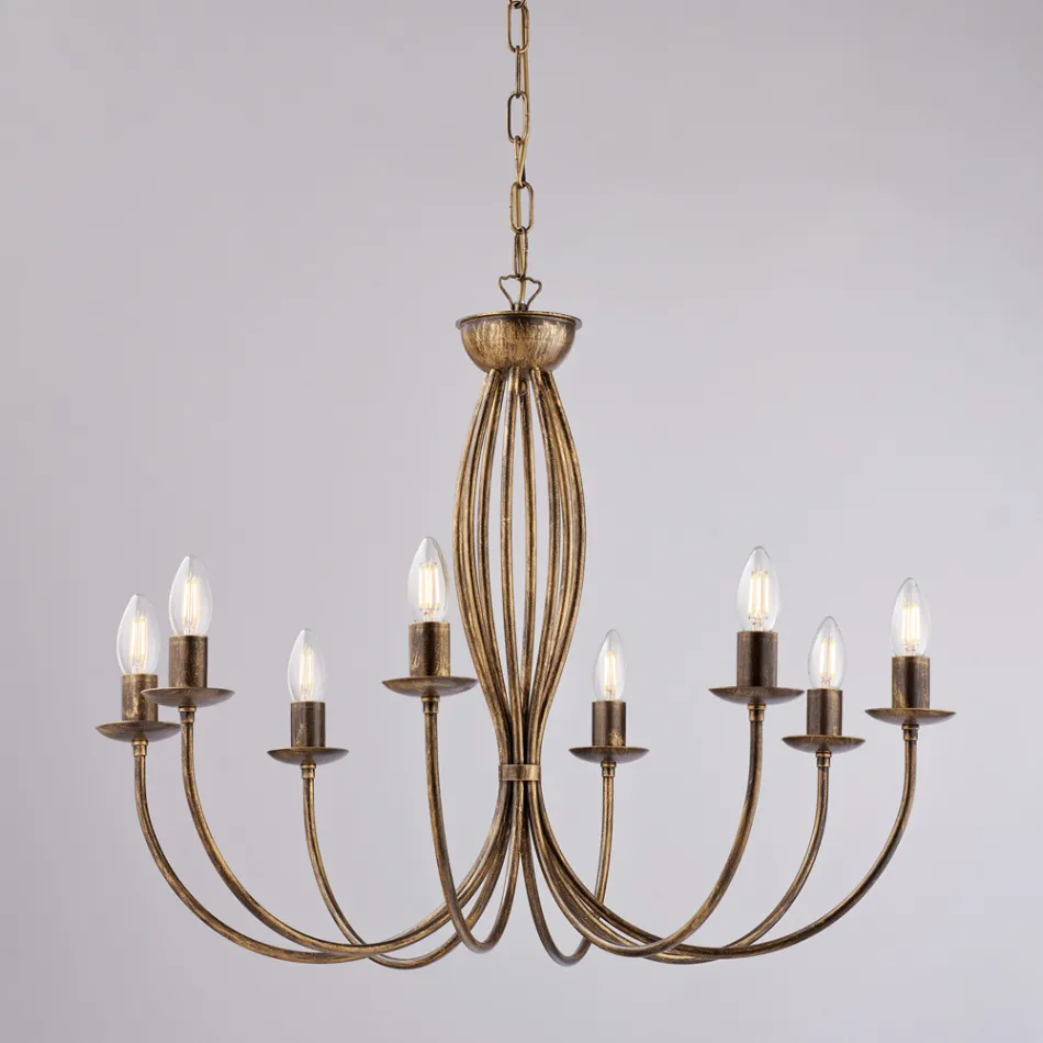 Witte metalen kroonluchter voor het verlichten van stijlvolle ruimtes – Roccia Viadurini