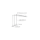 Metalen kroonluchter met verschillende afwerkingen, gemaakt in Italië - Mira Viadurini