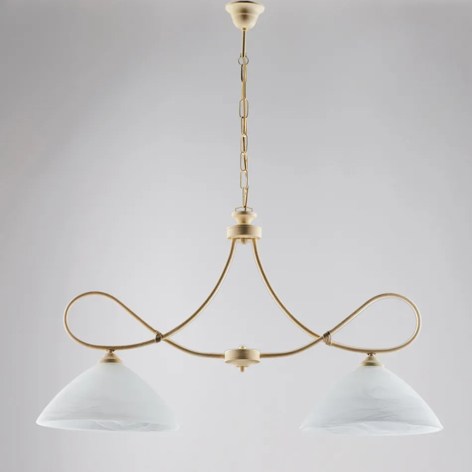 Eclisse: Een kroonluchter van metaal en wit keramiek voor elegante interieurs. Viadurini