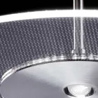 Metalen kroonluchter met micro-gestippelde plexiglas diffuser - Nora Viadurini