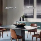 Metalen kroonluchter met micro-gestippelde plexiglas diffuser - Nora Viadurini