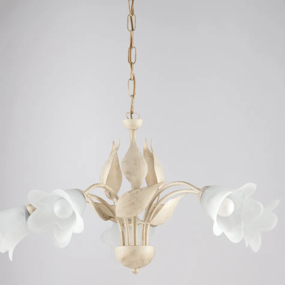 Kroonluchter van metaal en glas voor een verfijnde uitstraling – Sirio Viadurini